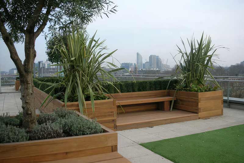 Landscope garden design - Roof top garden, London